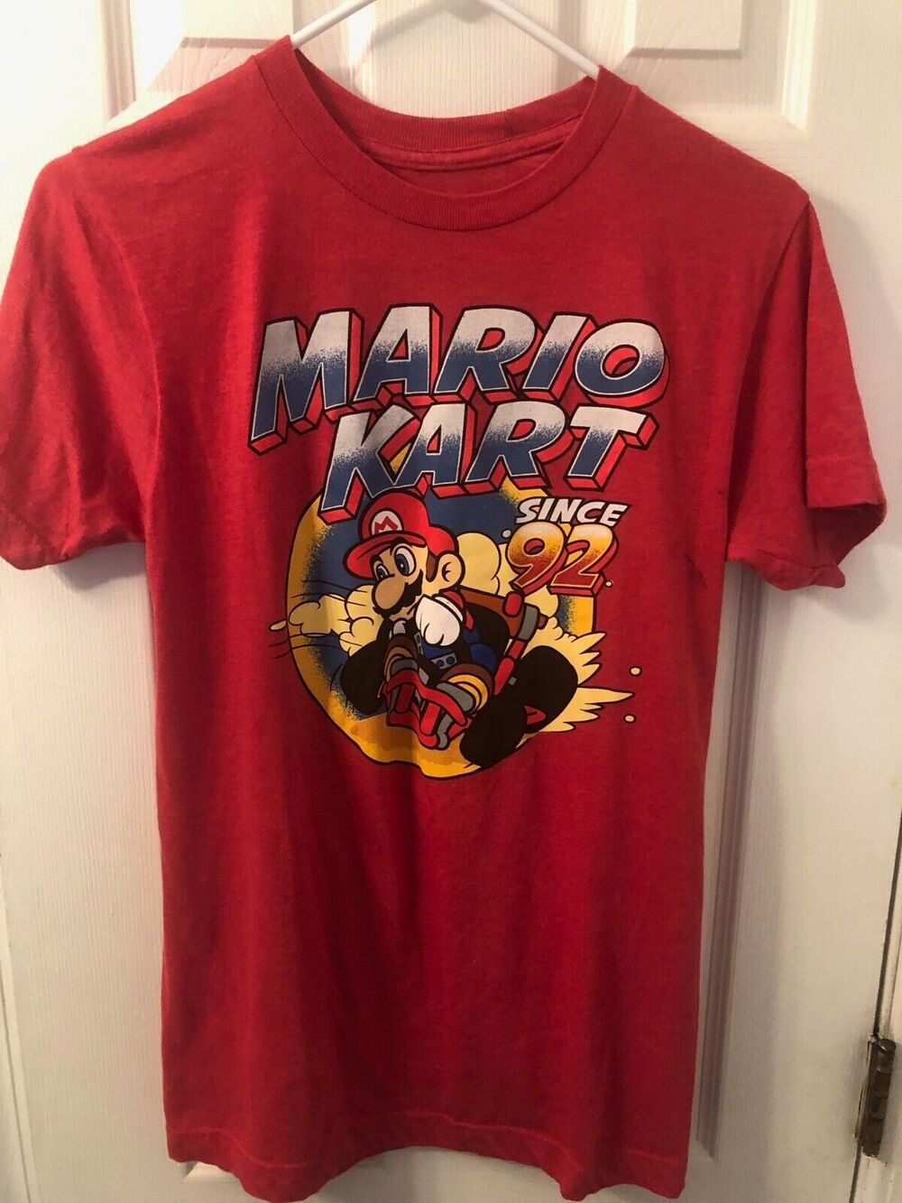 Mario Kart Red Short Sleeve‎ Cotton Poly T-Shirt Size Small